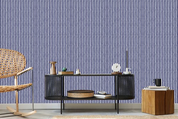 Behang Elegant Met Verticale Strepen Voor De Woonkamer Op Kantoor - Afbeelding 5
