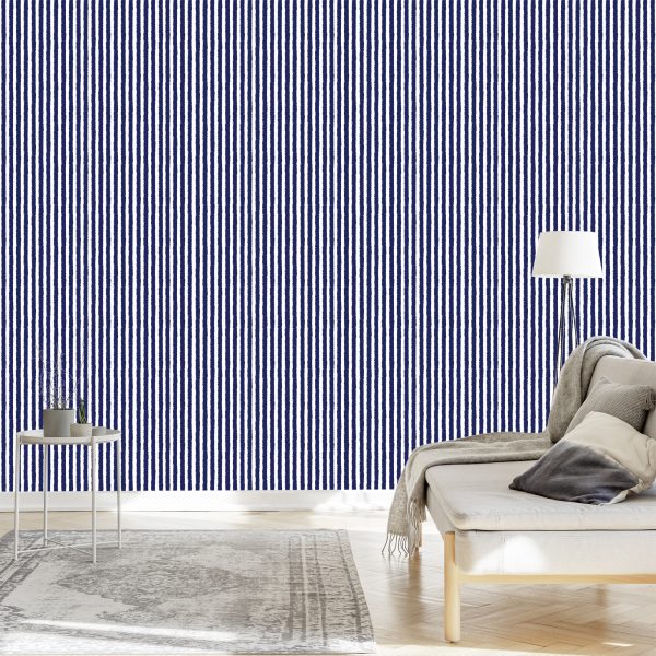 Behang Elegant Met Verticale Strepen Voor De Woonkamer Op Kantoor - Afbeelding 3