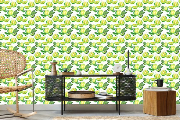 Behang Voor Keuken Fruit Limoen Bladeren - Afbeelding 5