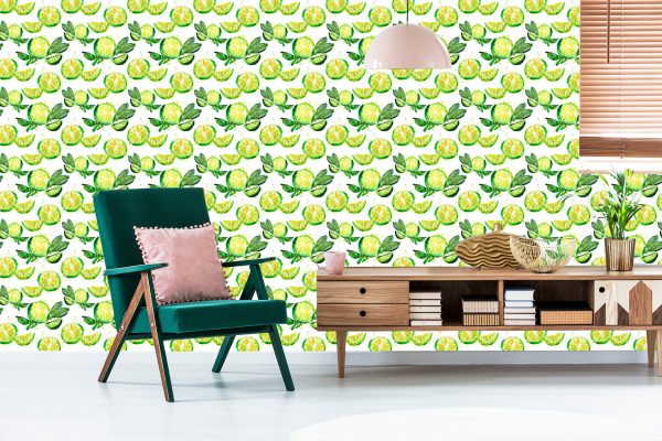 Behang Voor Keuken Fruit Limoen Bladeren - Afbeelding 6