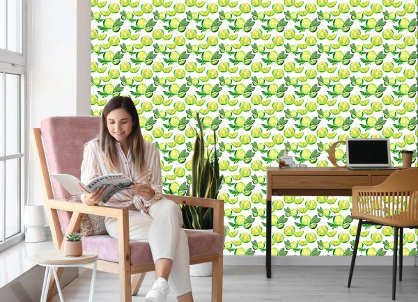 Behang Voor Keuken Fruit Limoen Bladeren - Afbeelding 7