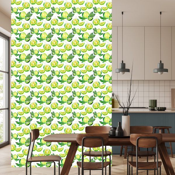 Behang Voor Keuken Fruit Limoen Bladeren - Afbeelding 4