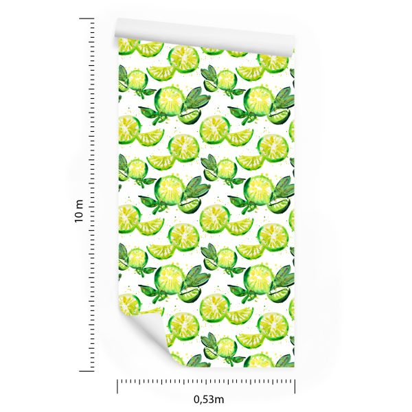 Behang Voor Keuken Fruit Limoen Bladeren - Afbeelding 8