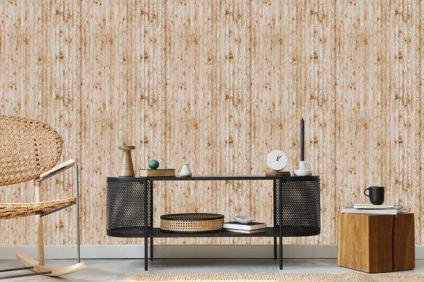 Behang Heldere Houten Planken - Afbeelding 5