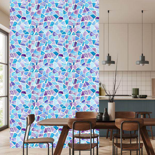 Behang Geometrisch Mozaïek Voor Woonkamer, Kantoor - Afbeelding 4