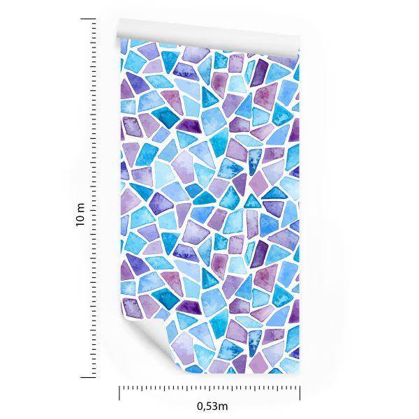 Behang Geometrisch Mozaïek Voor Woonkamer, Kantoor - Afbeelding 8