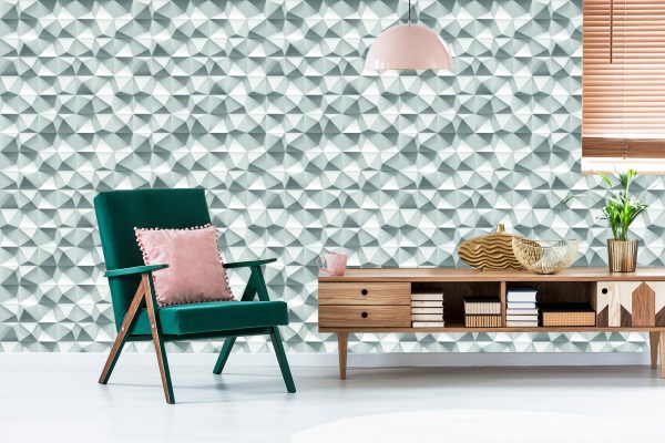 Behang 3D Moderne Geometrische Voor Een Slaapkamer - Afbeelding 6