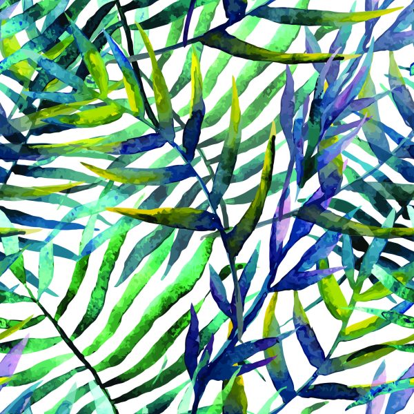 Behang Palmbladeren - Aquarel - Afbeelding 2