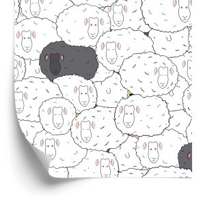 Behang Schapen Familie
