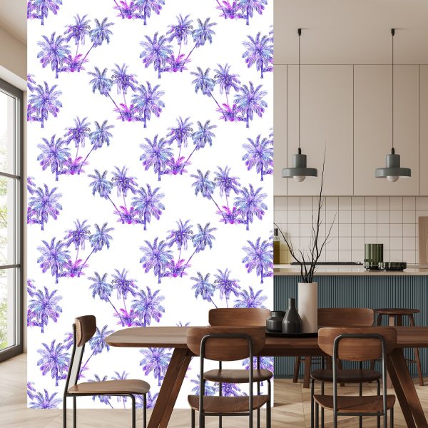 Behang Kleurrijke Palmbomen Voor Bos Voor Woonkamer Kantoor - Afbeelding 4