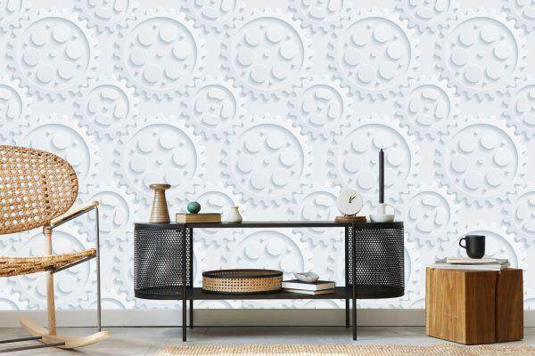 Behang 3D Optische Mandala's Voor Woonkamer - Afbeelding 5