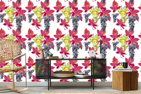 Behang Voor De Eetkamer, Fruit, Takken, Bladeren, Groen - Afbeelding 5