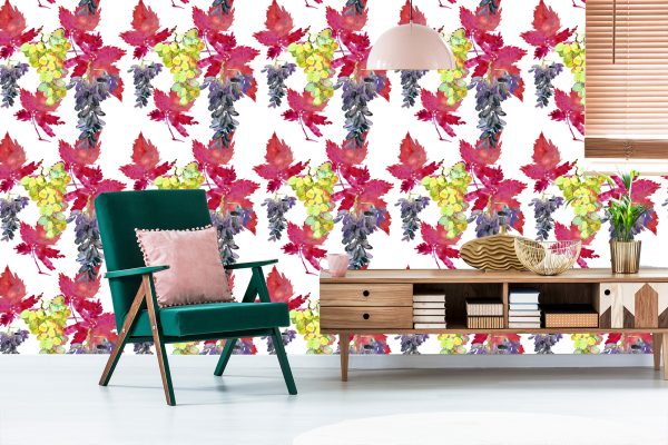 Behang Voor De Eetkamer, Fruit, Takken, Bladeren, Groen - Afbeelding 6