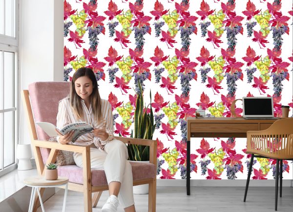 Behang Voor De Eetkamer, Fruit, Takken, Bladeren, Groen - Afbeelding 7