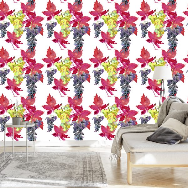 Behang Voor De Eetkamer, Fruit, Takken, Bladeren, Groen - Afbeelding 3