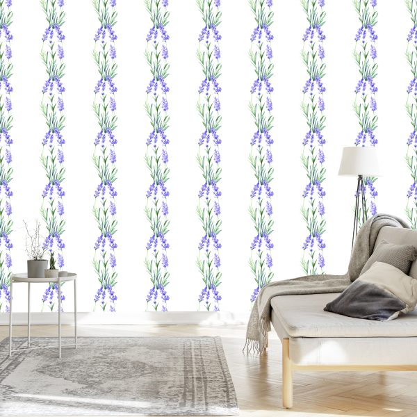 Behang Lavendel Bloemen - Afbeelding 3