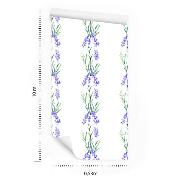 Behang Lavendel Bloemen - Afbeelding 8