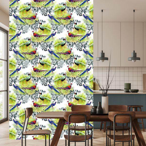 Behang Pauwen En Fazanten - Afbeelding 4