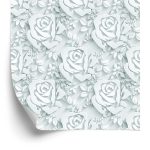 Behang 3D Optische Bloemen Bladeren Woonkamer Kantoor