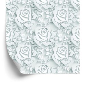 Behang 3D Optische Bloemen Bladeren Woonkamer Kantoor
