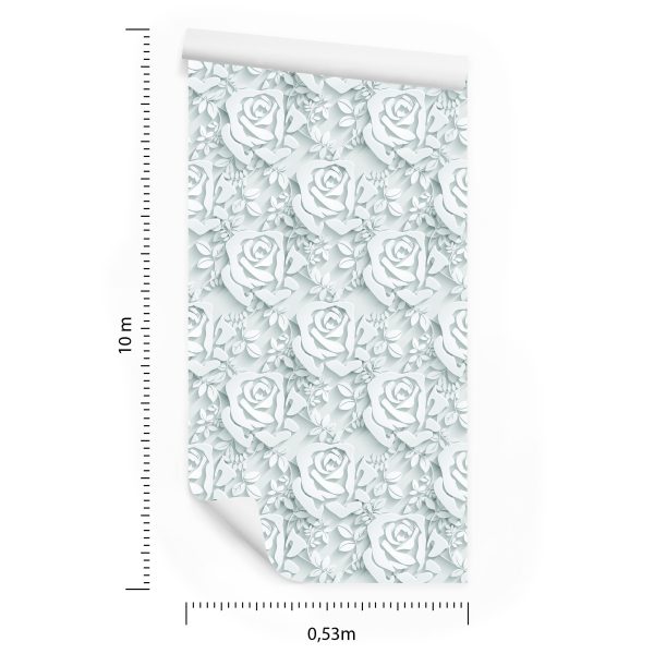 Behang 3D Optische Bloemen Bladeren Woonkamer Kantoor - Afbeelding 8