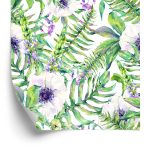 Behang Bladeren Bloemen