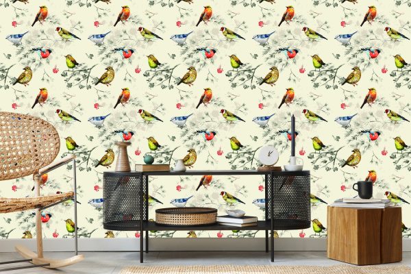 Behang Kleurrijke Vogels - Afbeelding 5