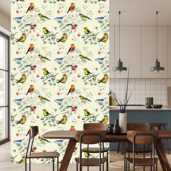 Behang Kleurrijke Vogels - Afbeelding 4