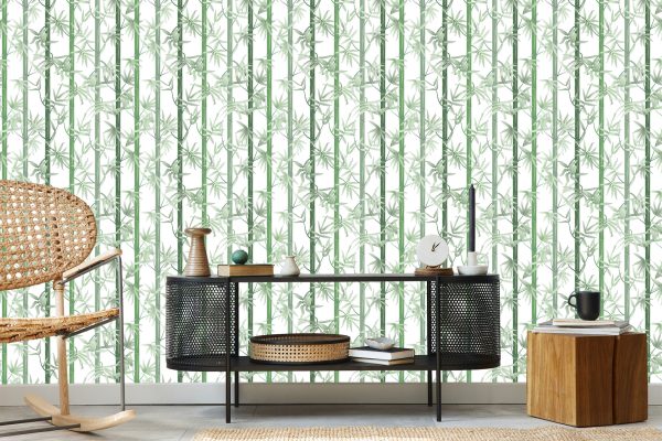 Behang Mooie Groene Bamboe - Afbeelding 5