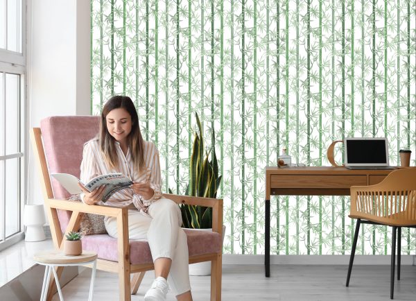 Behang Mooie Groene Bamboe - Afbeelding 7