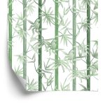 Behang Mooie Groene Bamboe