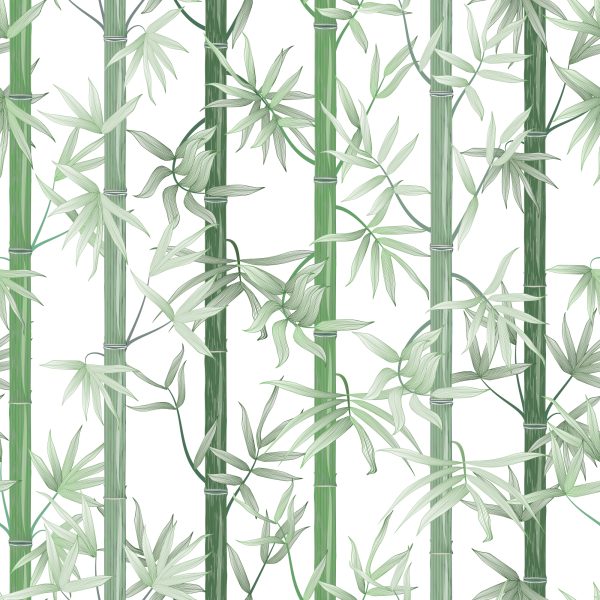 Behang Mooie Groene Bamboe - Afbeelding 2