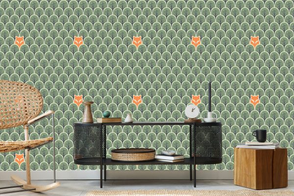 Behang Bomen, Takken, Groene Kinderkamer - Afbeelding 5