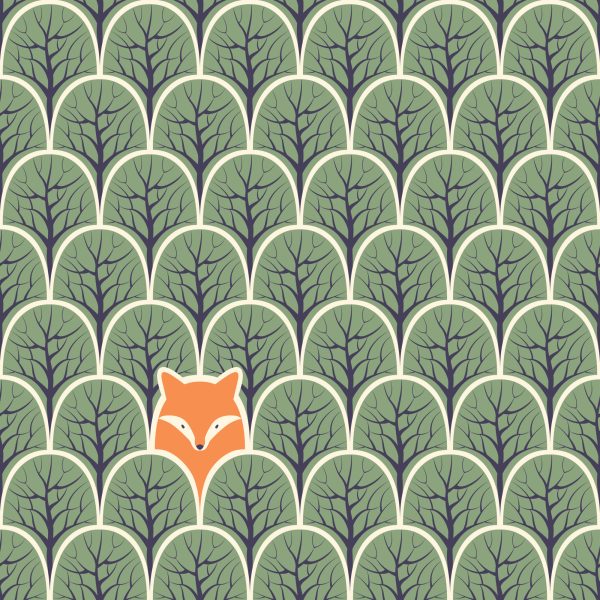 Behang Bomen, Takken, Groene Kinderkamer - Afbeelding 2