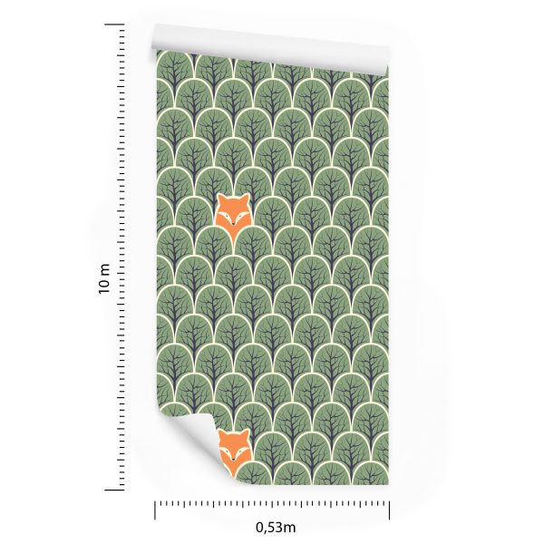 Behang Bomen, Takken, Groene Kinderkamer - Afbeelding 8