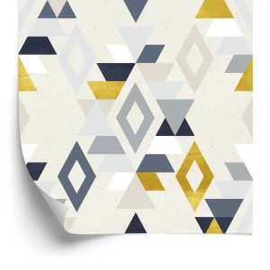 Behang Retro-Stijl Geometrische Patronen