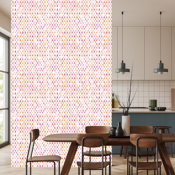 Behang Driehoeken In Retrostijl - Afbeelding 4