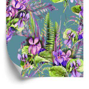 Behang Bloemen, Bladeren