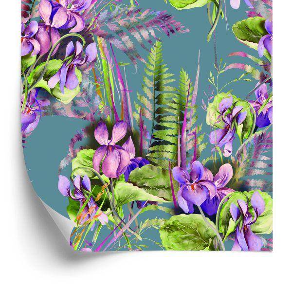 Behang Bloemen, Bladeren