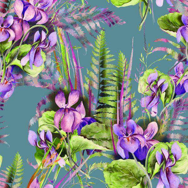 Behang Bloemen, Bladeren - Afbeelding 2