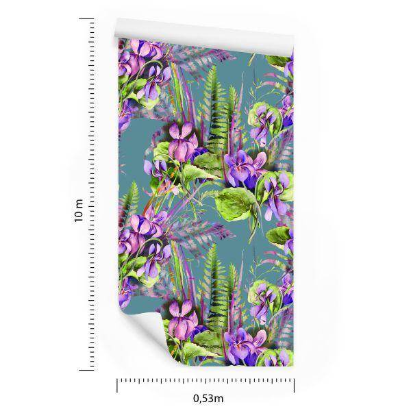 Behang Bloemen, Bladeren - Afbeelding 8