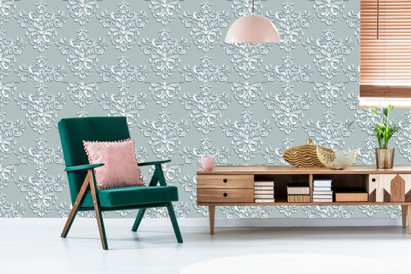Behang Optische Ornamenten Voor Slaapkamer 3D-Effect - Afbeelding 6