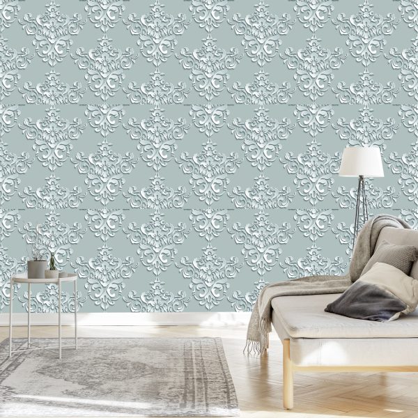 Behang Optische Ornamenten Voor Slaapkamer 3D-Effect - Afbeelding 3