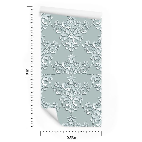 Behang Optische Ornamenten Voor Slaapkamer 3D-Effect - Afbeelding 8