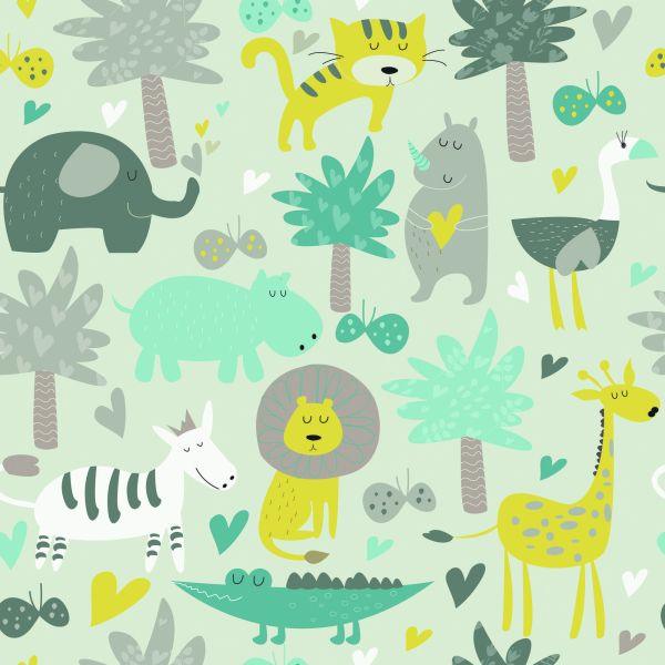 Behang Voor Kinderen - Wilde Dieren - Afbeelding 2