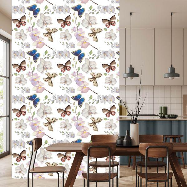 Behang Voor Babykamer Vlinders, Bloemen, Planten - Afbeelding 4