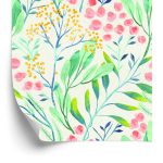 Behang Pastelplanten In Retrostijl