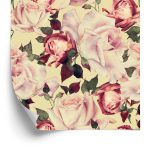 Behang Bloemenrozen In Vintage Aquarelstijl