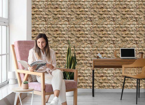 Behang Stenen Muur - 3D-Effect - Afbeelding 7