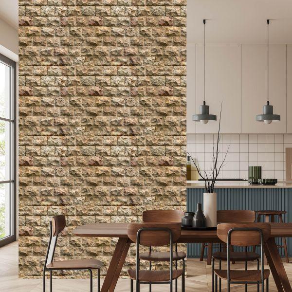 Behang Stenen Muur - 3D-Effect - Afbeelding 4